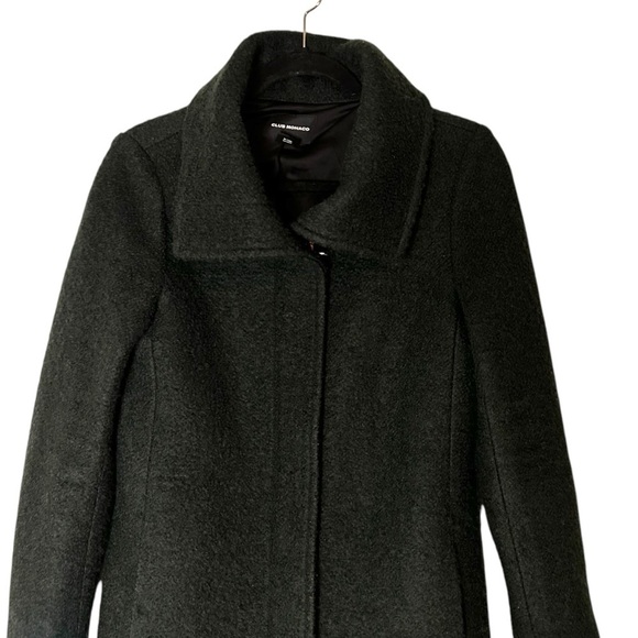 Club Monaco Abelar Coat- Green Boucle Wool Peacoat- Small - Picture 3 of 12